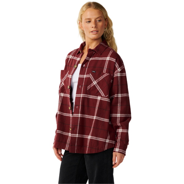2026 Rip Curl Womens Venture Flannel Shirt 0Q0WSH - Dark Plum
